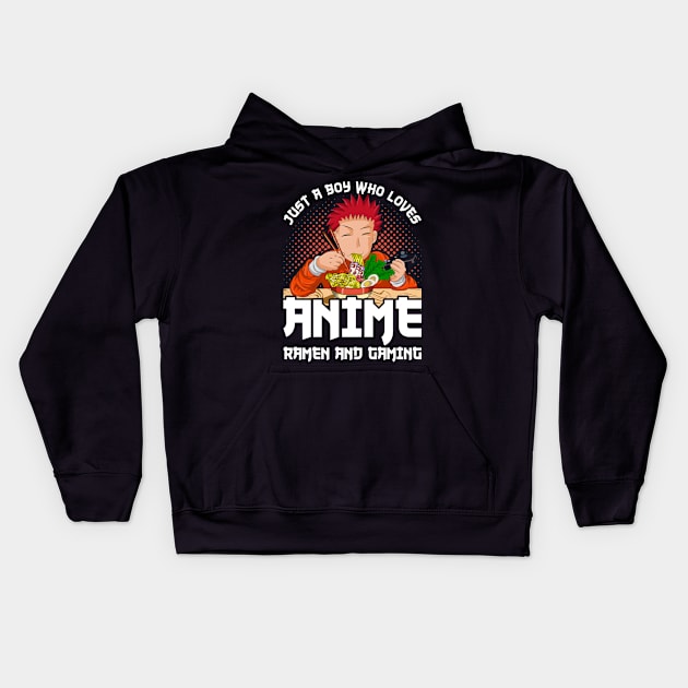 Gamer Otaku Boy Japanimation Anime Kids Hoodie by shirtsyoulike